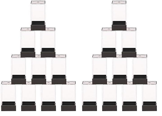 Wiz Dice - Dice Boxes - Clear Acrylic Display Box for Storage of Figurines, Collectibles, DnD Dice Set, Other Valuables - 1.43" x 1.43" x 1.75" - 10 ct (Pack of 2) - size: large (Pack of 2)