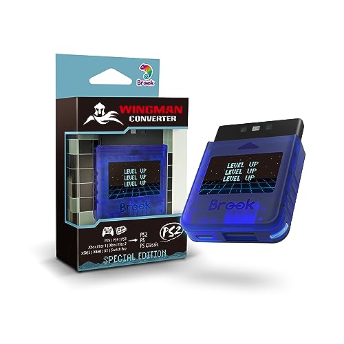 Brook Wingman PS2 Starry Blue Converter - Special Retro Consoles Converter for XB Series X|S, One, 360, Elite 1&2 and PS5/PS4/PS3, NS Pro Controller on PS2/ PS1/ PS Classic Consoles (Starry Blue) - color: Starry Blue