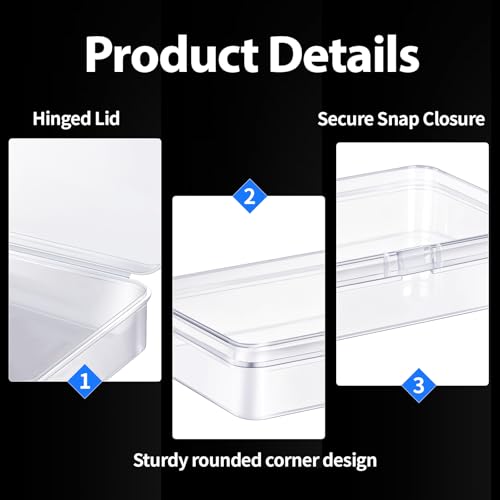 16 Pcs Toploader Storage Box for 3" x 4" 35pt Rigid Card, Trading Card Storage Box Holds 15 Baseball Card Case for Game Cards Storage ﻿ (16)