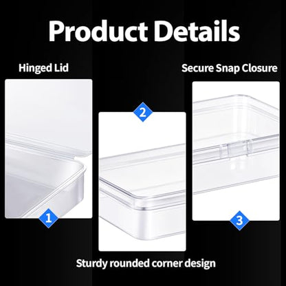 16 Pcs Toploader Storage Box for 3" x 4" 35pt Rigid Card, Trading Card Storage Box Holds 15 Baseball Card Case for Game Cards Storage ﻿ (16)