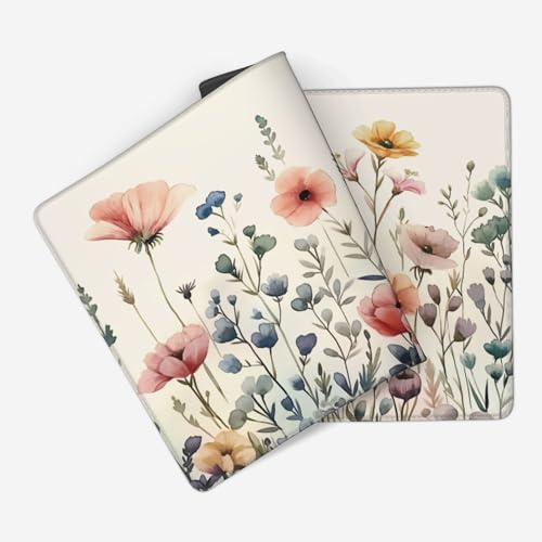 Mouse Pad, Watercolor Floral Design, XXL Gaming Desk Mat 35.4 x 15.7 Inches, Non-Slip Rubber Base, Pink and Blue - color: Floral