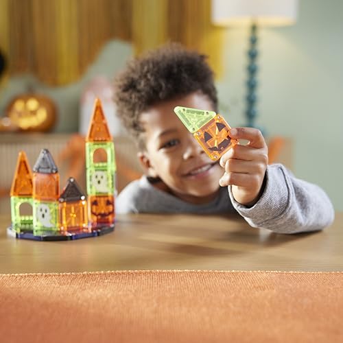 MAGNA-TILES microMAGS 24-Piece Spooky Travel Set, The Original Magnetic Building Brand - style: Spooky