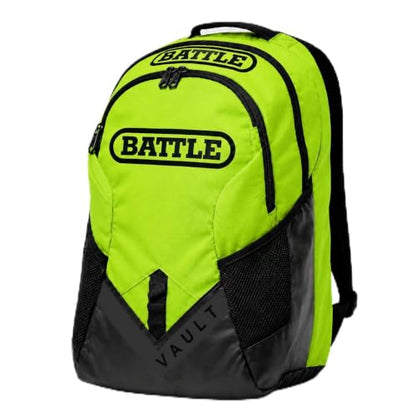 Battle Vault Backpack - Lightweight & Durable Bag With Large Front Pocket, Adjustable Shoulder Straps, Soft-Lined Top Sleeves - color: Solar Neon/Black