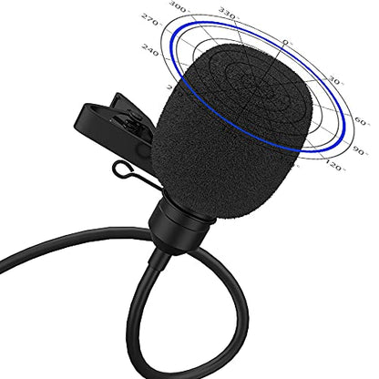 MAONO UL10 USB Lavalier Microphone, 192kHz/24bit for Interview and Vlogging | Omnidirectional, Plug & Play for PC, Computer, Mac, Laptop, Conference Calls, YouTube Video, Dictation, Meeting, Recording