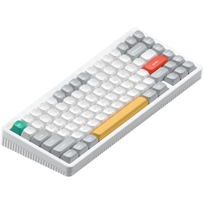 NuPhy Halo V2 IO Wireless Mechanical Keyboard with PBT Keycaps,Hot Swappable Custom Gaming Keyboard,Aluminum Alloy Frame,RGB Backlit,Gasket Structure,BT5.0/USB-C/2.4GHz Low Latency Office Keyboards - color: 75% Layout White, size: Blush Max Switch