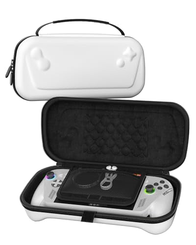 ProCase Carrying Case for ROG Xbox Ally & Xbox Ally X 7" 2025, EVA Hard Travel Storage Bag with 5 SD Card Slots, Protective Pouch for Handheld Gaming Console & Accessories -White