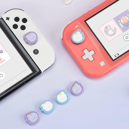GeekShare Cute Silicone Joy Con Thumb Grip Caps, Joystick Cover Compatible with Switch/OLED/Switch Lite,4PCS - Little Wings - color: Little Wings