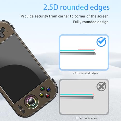 NOUKAJU Screen Protector for RG477M Game Console, HD Tempered Glass,9h Hardness,Scratch,Anti-Fingerprin,Tempered Glass Film Guard for Anbernic RG477M Retro Handheld Game Console[1 Pack]