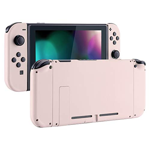 eXtremeRate DIY Replacement Shell Buttons for Nintendo Switch, Cherry Blossoms Pink Back Plate for Switch Console, Custom Housing with Full Set Buttons for Joycon Controller [Only Shell, NO Console] - color: Cherry Blossoms Pink