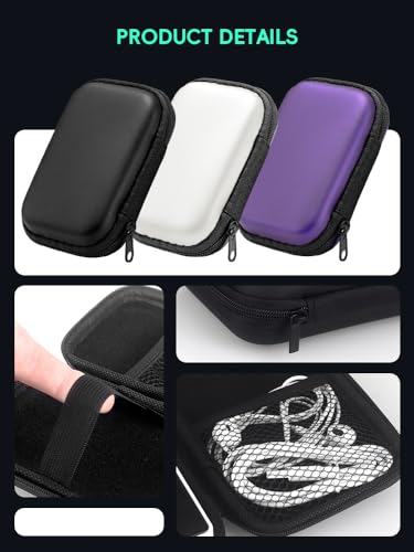 Carrying Case for R36S with 2 Tempered Glass Protective Film + Silicone Protective Cover + 2 Keycaps, Full Body Protection Shockproof EVA Handheld Game Console Case Travel Storage Bag (Black) - color: Black