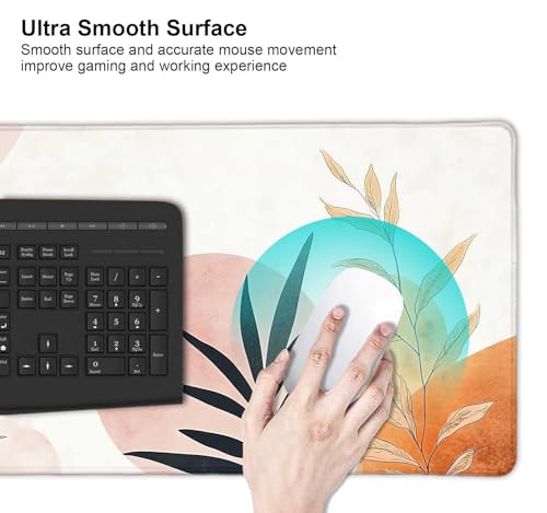 Large Mouse Pad, Desk Mat Computer Keyboard Pad Non-Slip Rubber Base Waterproof with Stitched Edges for Laptop Gaming, Office & Home 31.5 x 11.8 Inch (XL-01) - color: Xl-01
