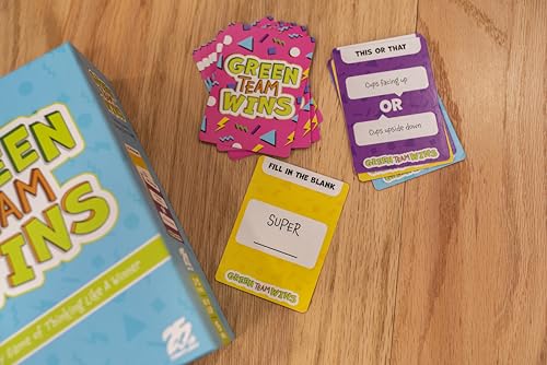 25th Century Games Green Team Wins Party Game, Family Tabletop Question Card Game for Ages 10+, 3 to 12 Players, 15 Minutes