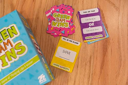 25th Century Games Green Team Wins Party Game, Family Tabletop Question Card Game for Ages 10+, 3 to 12 Players, 15 Minutes