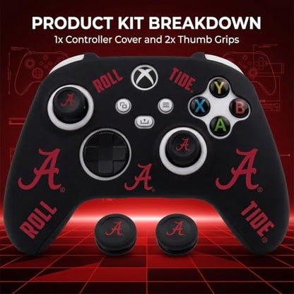 Silicone Gaming Cover Compatible with Xbox Controller - Officially Licensed University of Alabama Crimson Tide Night Design - color: Night-N2