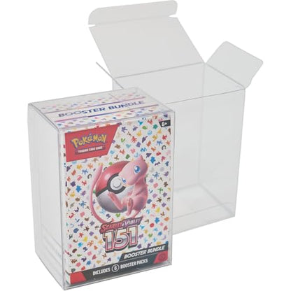 Protector Case for 151 Booster Bundle Box - UV and Scratch-Resistant, Stackable Ultra Clear .50mm Thick Display (5 Pack)