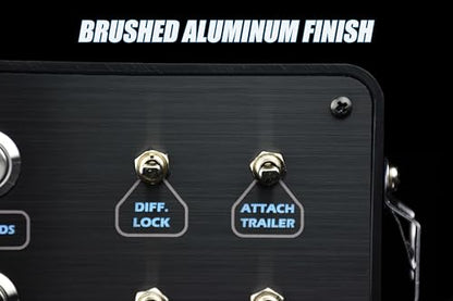 SIM-PANEL Classic 2 Button Box for ATS/ETS2 (American Truck Simulator/Euro Truck Simulator) (Premium Black Brushed Aluminum Finish with CB Communications) - style: Premium Black Brushed Aluminum Finish With CB Communications