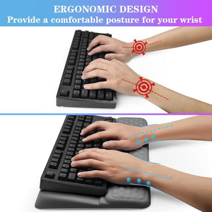 Computer Keyboard Stand with Wrist Rest, Ergonomic Tilted Keyboard Holder - Keyboard Riser with Wrist Pad - Keyboard Tray Support for Office Home - Gray - color: Keyboard Stand - Gray