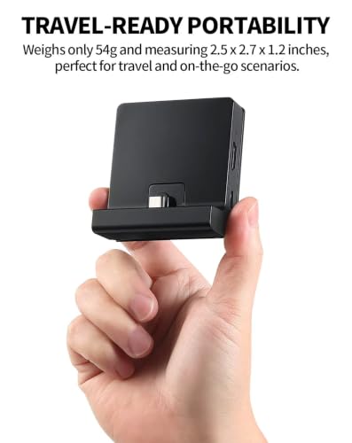 TV Dock Station for Switch 2 and Gen 1, Mini Portable TV Base Docking Station Charging Stand Playstand Replacement Accessories with 4K@120Hz HDMI Adapter for Switch, OLED