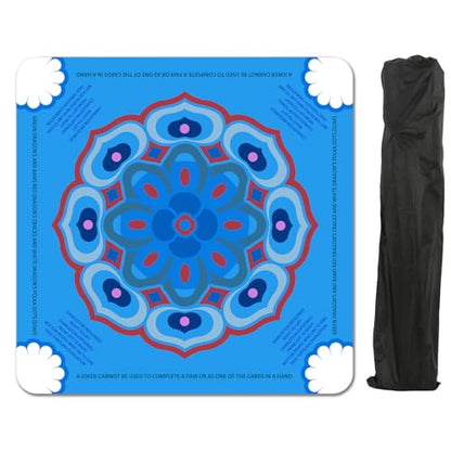 Waterproof Surface Mahjong Mat - Non-Slip Noise Reduction Gaming Mat 32.4x32.4 Inch for Mahjong/Poker/Board Games/Card Games/Dominoes (Bluish Violet)