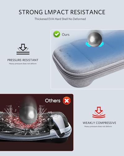 NINKI Portable Travel Case for Nintendo Switch 2 Carrying Case 2025, Hard Shell Eva Protective Switch2 Storage with 10 Game Slots Pockets Travel Carry Pouch for Nintendo Switch 2025 Traveling Bag,Gray