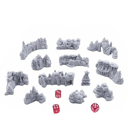 EnderToys Low Grotto Walls - DND Terrain Scenery for Tabletop 28mm Miniatures Wargame