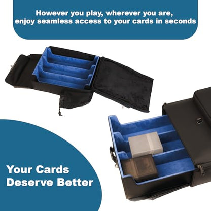 TCG Backpack for Trading Cards and Players | MTG Card Box, Rigid Compartment, Fits Deck Boxes & Binders | Water Resistant, Reinforced Premium Storage Bag with Shoulder Straps