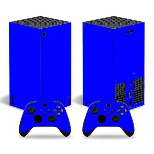 Skin Sticker for Xbox Series X Digital Edition, Full Cover Vinyl Decal for Console and Controller (Blue) - color: Blue