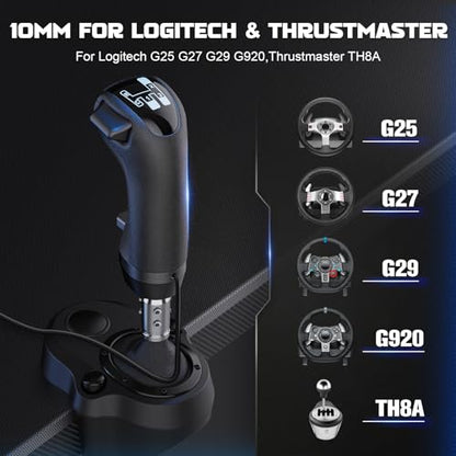 aikeec USB American Truck Simulator Shifter, Gearshift Knob Fit for ATS & ETS2 Games, PC Sim Racing Shifter Compatible with Logitech G25 G27 G29 G920 Thrustmaster TH8A Fanatec Version 2 - size: Truck Sim USB Shifter Version 2