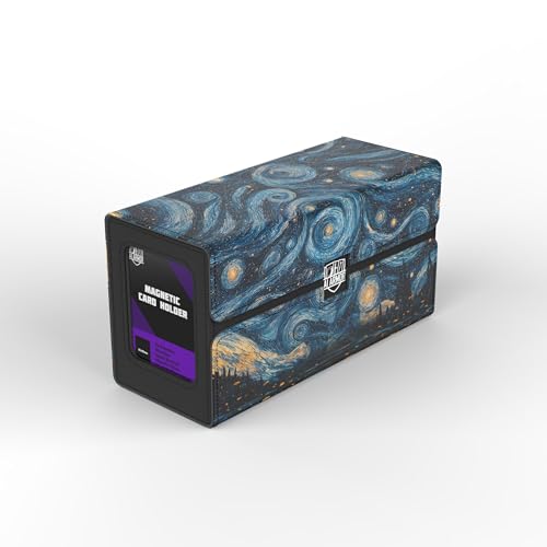 TCG/MTG Commander 200+ Card Art Dual Deck Box With Storage (Starry Black Lotus) - style: Dual Commander