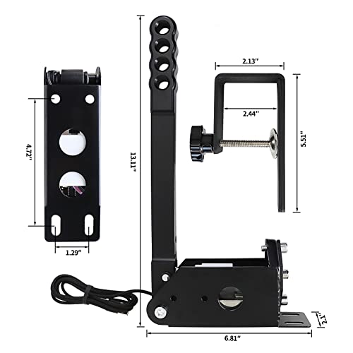 Mkbve 14Bit PC USB Handbrake - Sim Racing Handbrake for Logitech G920 G29 G25 G27 T500 T300 FANATECOSW Dirt Rally