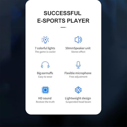 OSALADI Wired Gaming Headset with Microphone 7.1 Surround Sound Over-Ear Headphones for PC Gaming, Soft Ear Pads, 3.5mm Jack, Black, Suitable for Competitive Gamers and Travel Use