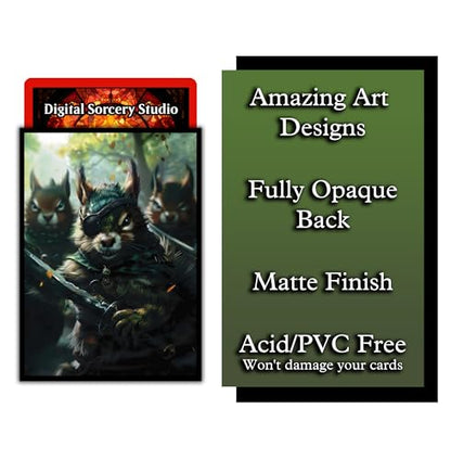 Squirrel General Card Game Sleeves - 100 Pack - Compatible with MTG and Other TCGs - Perfect for MTG Chatterfang Decks and Hazel of The Rootbloom Decks - color: Squirrel General