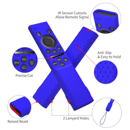 Hi Color Remote Cover for Samsung BN59-01388 BN59-01393 Silicone Remote Case Protective Sleeve (Blue) - color: blue