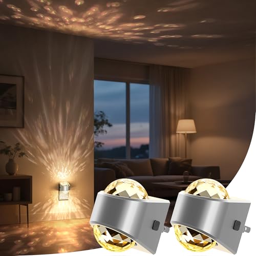Briignite Night Light, Sliver Night Lights Plug into Wall 2 Pack, LED Projector Night Light, Soft White for Bedroom, Dimmable Brightness Dusk to Dawn Nightlight for Bathroom, Gaming Room, Home Decor - color: Silver