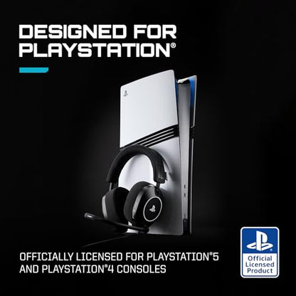 RIG R5 Spear PRO HS Wired Gaming Headset Officially Licensed PlayStation | PS5, PS4, PC - 40mm Graphene Drivers, Tempest 3D Audio, Flip-to-Mute Mic, Memory Foam Cushions - Universal 3.5mm -Black - color: Black