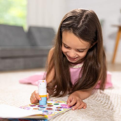 Melissa & Doug Sticker Wow!™ Unicorn Bundle: Sticker Stamper, 24-Page Activity Pad, 600 Total Stickers, Arts and Crafts Fidget Toy Collectible Character - style: Unicorn