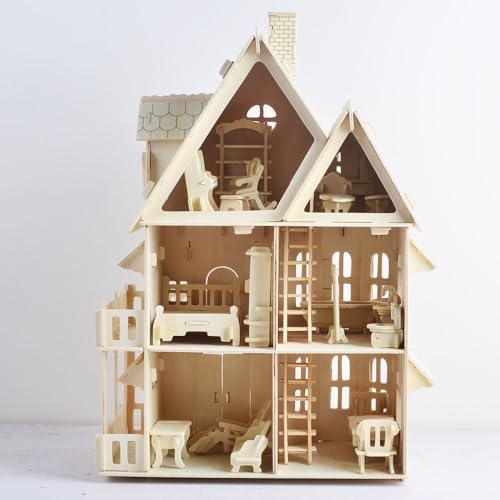 NWFashion 1:20 Scale Wooden Piecese 34Sets Furnitures for Dollhouse(Furniture Sets) - color: Furniture Sets