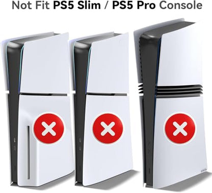 OIVO PS5 Horizontal Stand and Cooling Station with 3-Level Cooling Fan, Dual PS5 Controller Charger for PlayStation 5 Controller, Horizontal PS 5 Cooling Stand(Not for PS 5 Slim/Pro)