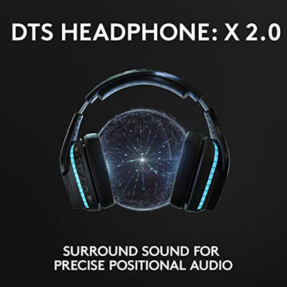 Logitech G935 LIGHTSYNC RGB Wireless Gaming Headset - Black/Blue | DTS:X, LIGHTSYNC RGB lighting