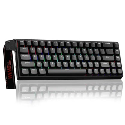 AULA WIN68 HE Mechanical Gaming Keyboard 60%, Hall Effect Magnetic Switch, Fast Trigger Mode Adjustable Actuation, 8000Hz Polling Rate, RGB Backlit, Wired Black Keyboard for Laptop/PC Gamer - color: Black-standard version