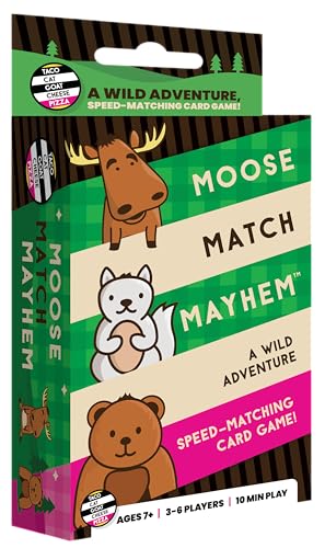 Moose Match Mayhem Speed-Matching Card Game by Taco Cat Games, Ages 7+