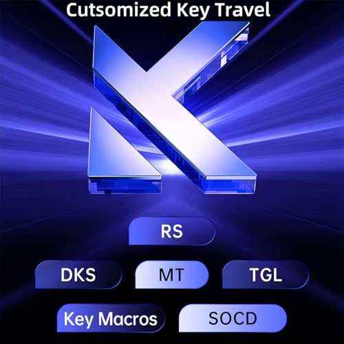 MCHOSE ACE 68 Magnetic Switch RGB Gaming Keyboard,60% Hall Effect Rapid Trigger Adjustable Actuation Hot Swappable Wired Mechanical Keyboard 8K Hz Polling Rate for PC/Mac Gamer (Black) - color: Black-Blue Ice Magnetic Switch