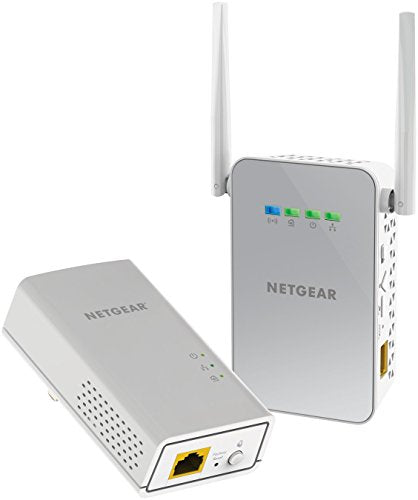 NETGEAR Powerline Adapter + Wireless Access Point Kit, 1000 Mbps Wall-Plug, 1 Gigabit Ethernet Ports (PLW1000-100NAS) - size: 1000 Mbps, style: 1 Gbps Kit - Wireless