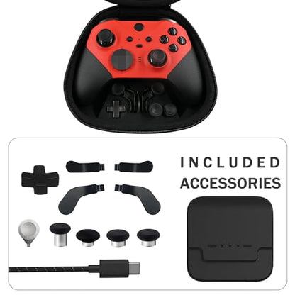 DIY Customized Model 1797 Elite Series 2 Controller-Vest Red Custom Color | DIY Compatible with Xbox Elite Series 2, Xbox Series X/S, Includes Accessory Bag - color: Vest Red