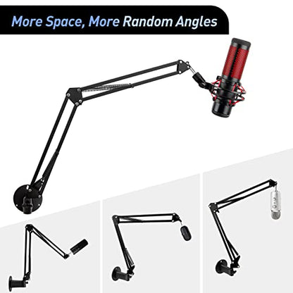 Microphone Wall Mount Boom Arm - Microphone Wall Mount for Mic holder，Horizontal Mounting Wall，Space Saving Desktop Metal Mic Stand Clamp by SUNMON - color: Microphone Wall Mount
