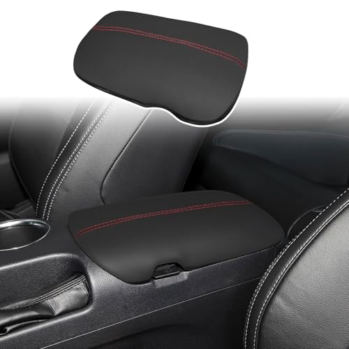 ramuel Center Console Armrest Cover for Ford Mustang 2015-2025 | Anti-Scratch ，Non-Slip ，PU Leather ，Easy Install - size: for Mustang