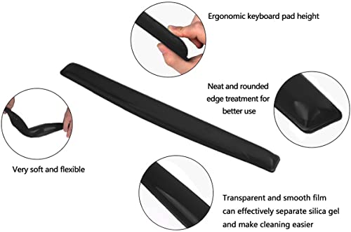 Gel Keyboard & Mouse Wrist Rest Set - Keyboard Wrist Rest Pad & Mouse Support for Office Gaming Pad Computer Laptop Ergonomic Comfortable Pain Relief- Pad Set (Black Pad Set) - color: Black Pad Set