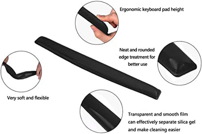 Gel Keyboard & Mouse Wrist Rest Set - Keyboard Wrist Rest Pad & Mouse Support for Office Gaming Pad Computer Laptop Ergonomic Comfortable Pain Relief- Pad Set (Black Pad Set) - color: Black Pad Set
