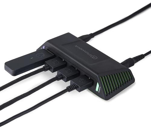 PowerA 4-Port USB 5Gbps Hub for Xbox Series X|S, USB 3.2, AC Powered, Weighted Base, Officially Licensed - style: USB Hub