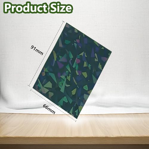 100 Count Green Card Sleeves for Trading Cards, Perfect Fit Shiny MTG Card Sleeves, Holographic Card Sleeve Fit for Magic, Photocard, TCG, Baseball/Sports Cards, Yugioh Card, Game Card 66 * 91 mm - color: Green